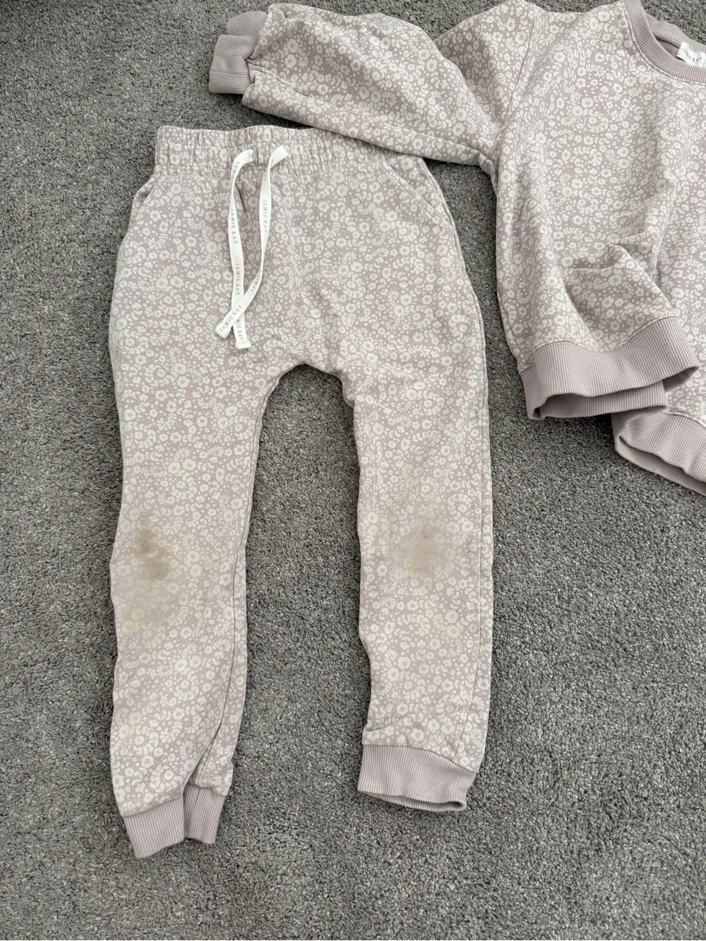 Jamie Kay Purple Morgan Fifi Floral Organic Cotton Joggers Set Size 6y